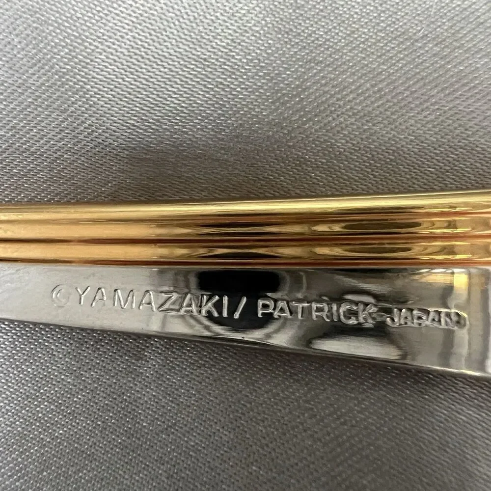 Yamazaki Ramona Gold Accent Cold Meat Serving Fork 2 Tine Gerald Patrick Japan